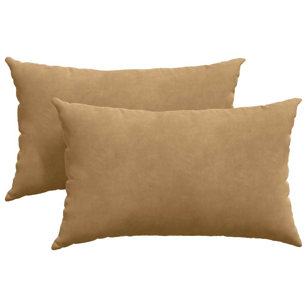 Sofakuddar 2 st Brun 50 x 30 cm Kordread tyg