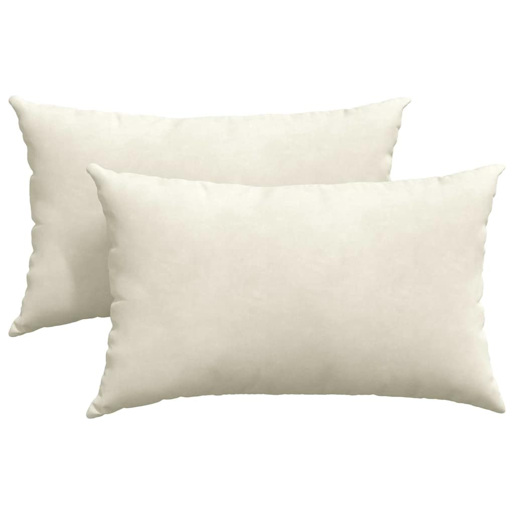 Sofakuddar 2 pcs Kräm 50 x 30 cm Kordread tyg