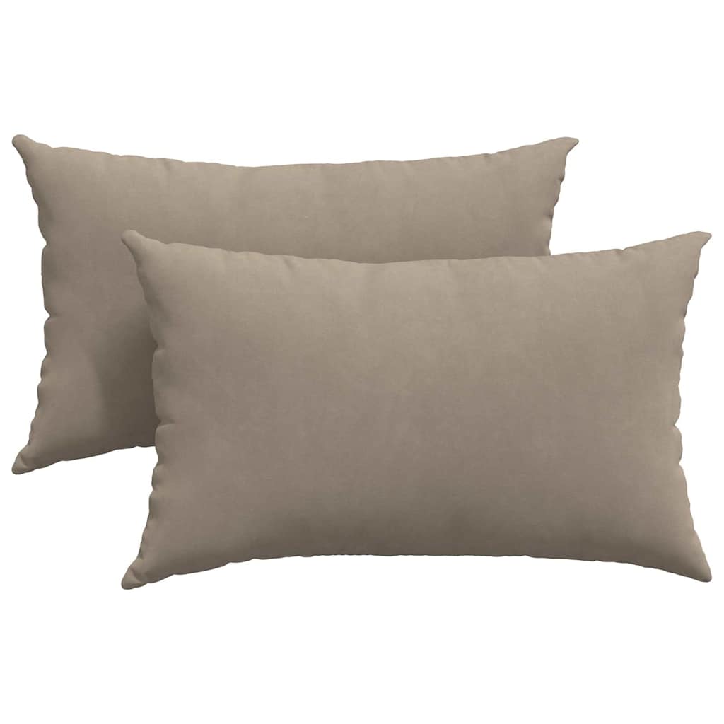 Sofakuddar 2 pcs Taupe 50 x 30 cm tyg