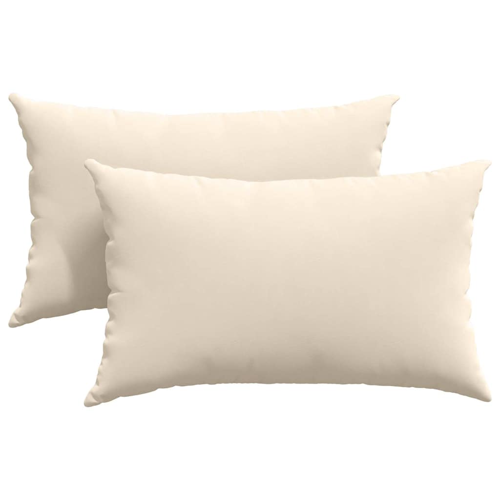 Sofakuddar 2 pcs Beige 50 x 30 cm tyg