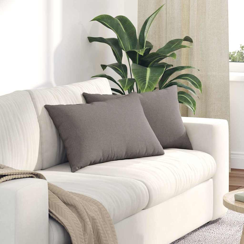 Sofakuddar 2 pcs Taupe 60 x 40 cm tyg