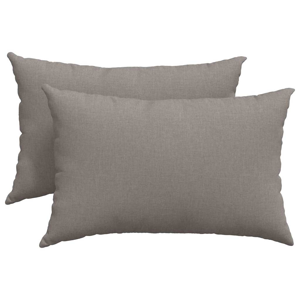 Sofakuddar 2 st tyg Taupe 60 x 40 cm