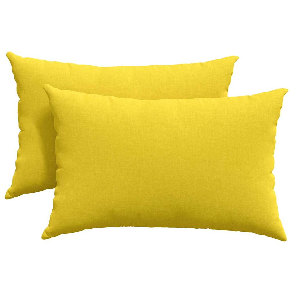 Sofakuddar 2 pcs Ljusgul 60 x 40 cm tyg