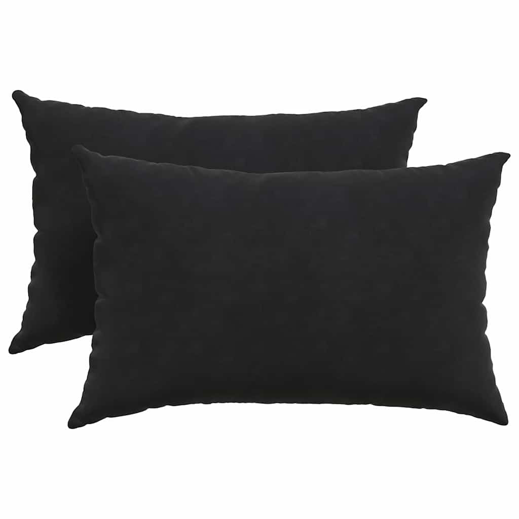 Sofakuddar 2 st Svart 60 x 40 cm Kordread tyg