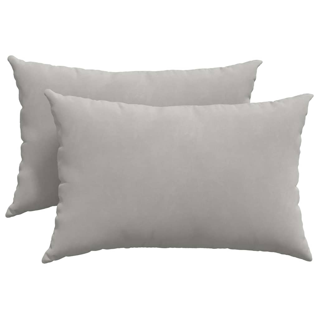Sofakuddar 2 pcs Ljusgrå 60 x 40 cm tyg