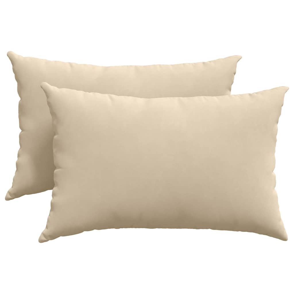 Sofakuddar 2 pcs Kräm 60 x 40 cm tyg