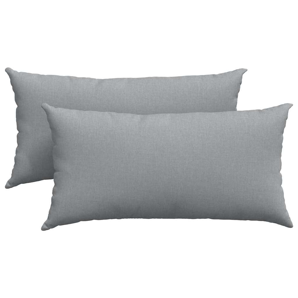 Sofakuddar 2 pcs Ljusgrå 80 x 40 cm tyg
