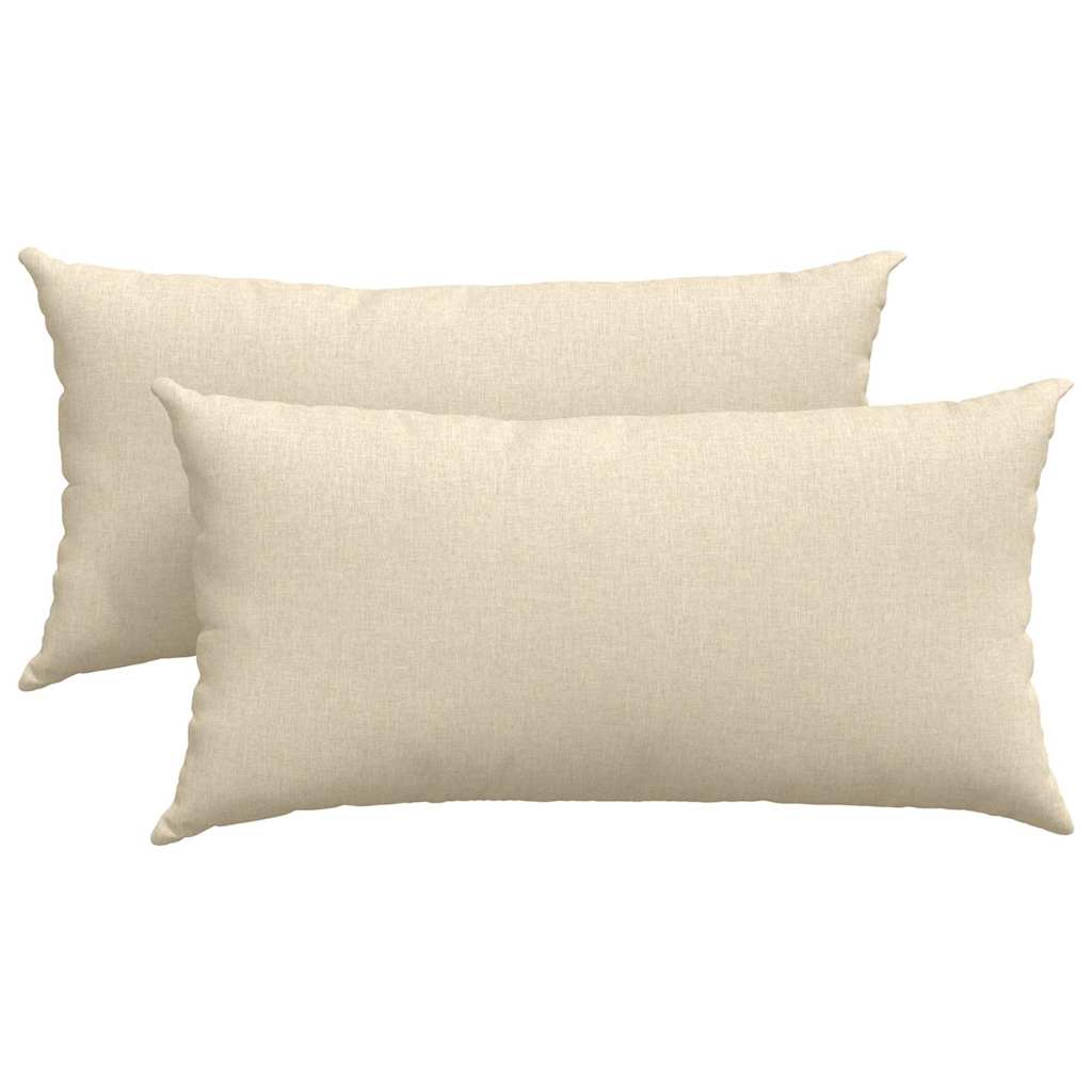 Sofakuddar 2 pcs Kräm 80 x 40 cm tyg