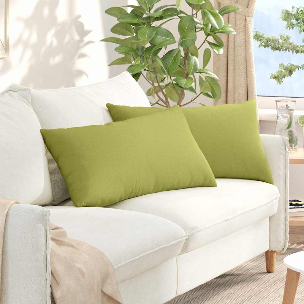 Sofakuddar 2 pcs Ljusgrön 80 x 40 cm tyg