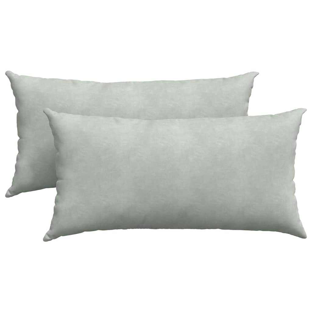 Sofakuddar 2 pcs Ljusgrå 80 x 40 cm Kordread tyg