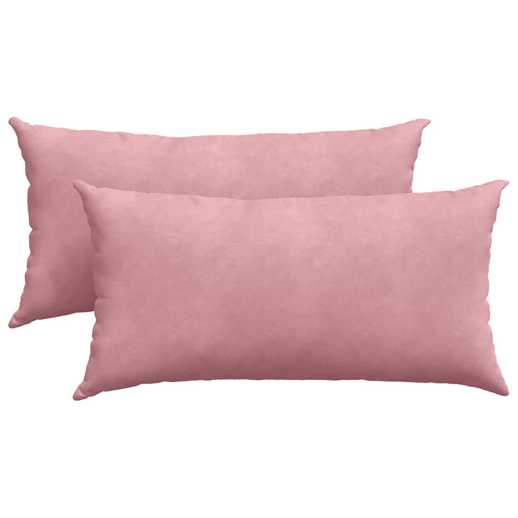 Sofakuddar 2 pcs Rosa 80 x 40 cm Kordread tyg