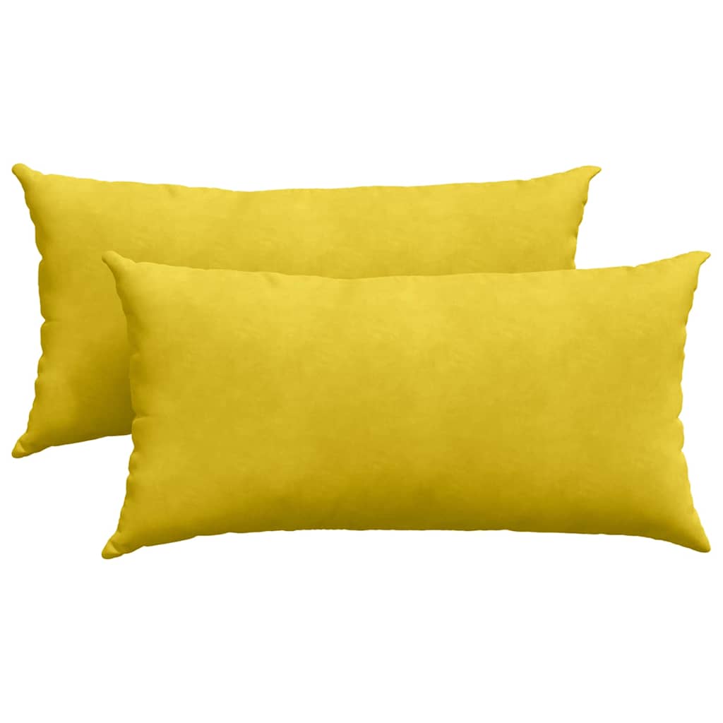 Sofakuddar 2 pcs Gul 80 x 40 cm Kordread tyg