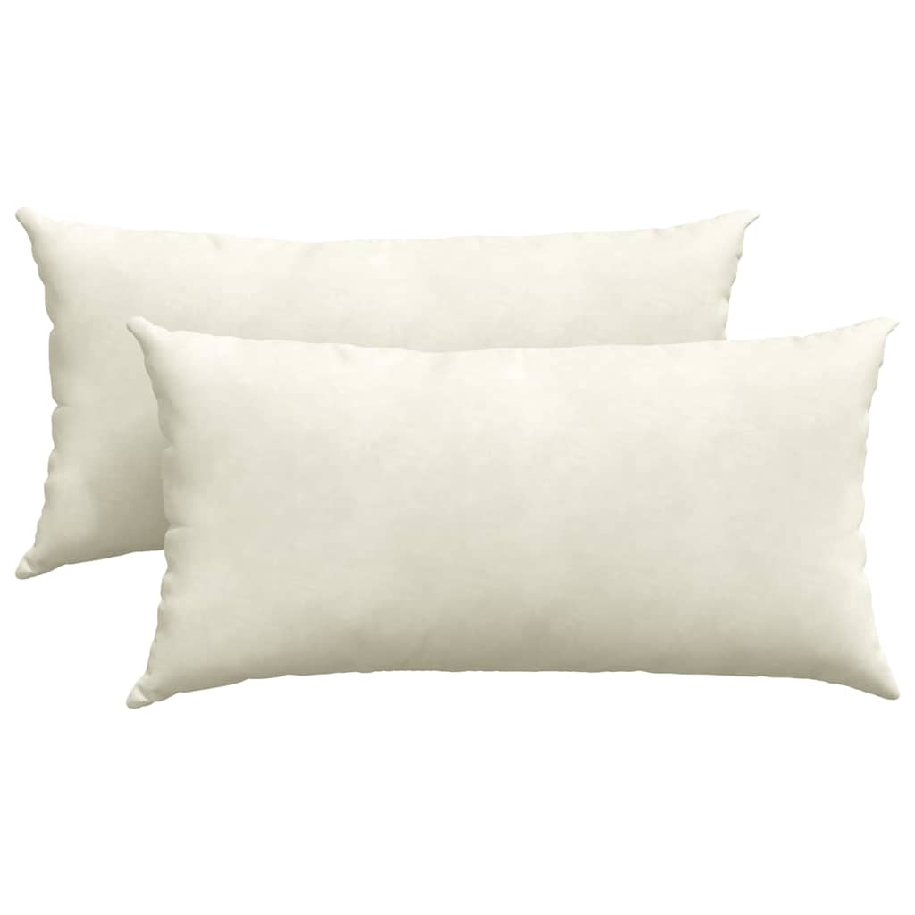 Sofakuddar 2 pcs Kräm 80 x 40 cm Kordread tyg