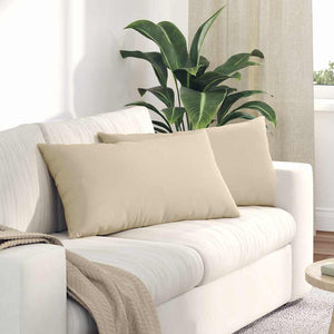 Sofakuddar 2 pcs Kräm 80 x 40 cm tyg