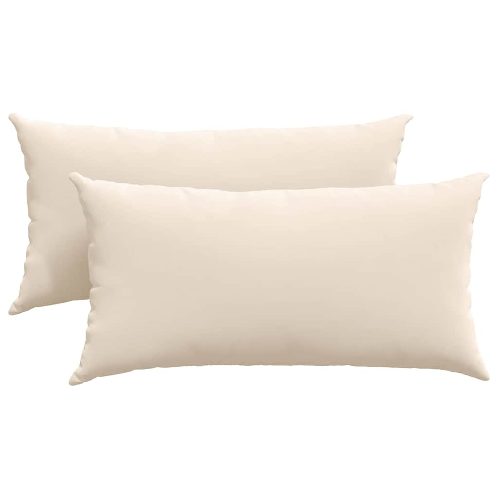 Sofakuddar 2 st tyg Beige 80 x 40 cm