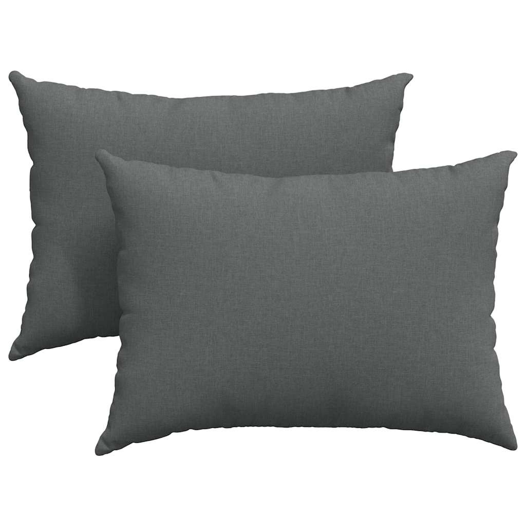 Sofakuddar 2 pcs Mörkgrå 70 x 50 cm tyg