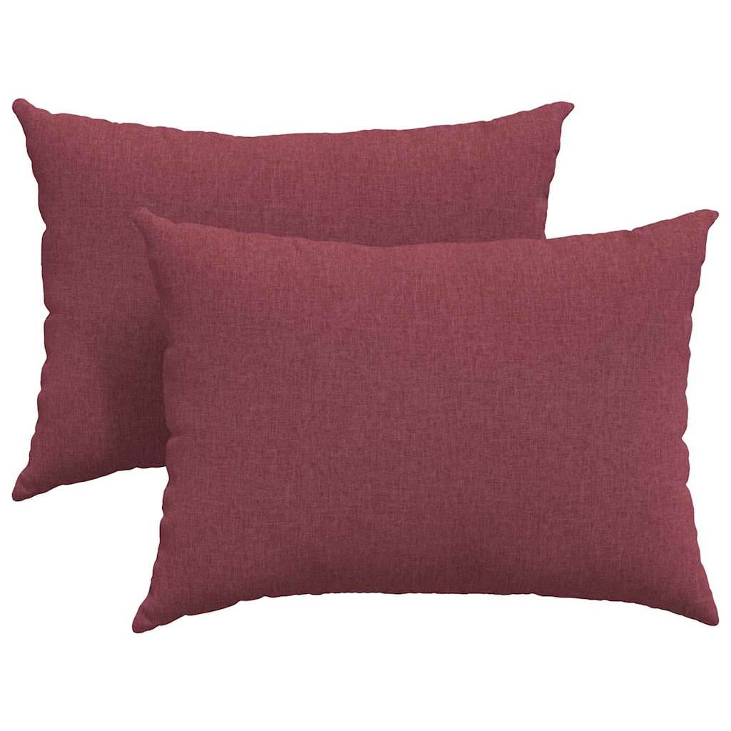 Sofakuddar 2 pcs Vinröd 70 x 50 cm tyg