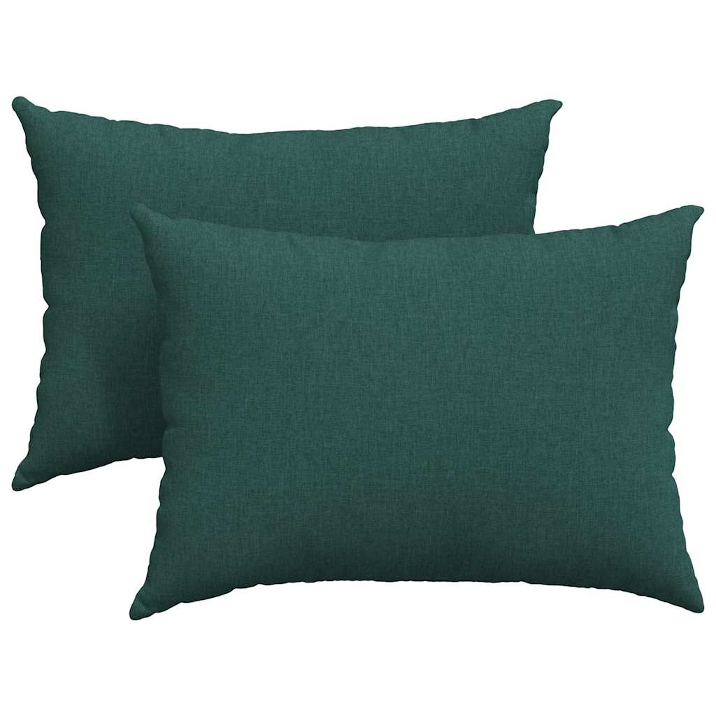 Sofakuddar 2 pcs Mörkgrön 70 x 50 cm tyg