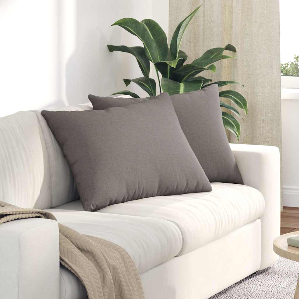 Sofakuddar 2 pcs Taupe 70 x 50 cm tyg