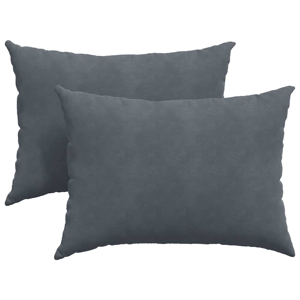 Sofakuddar 2 st Mörkgrå 70 x 50 cm Kordread tyg