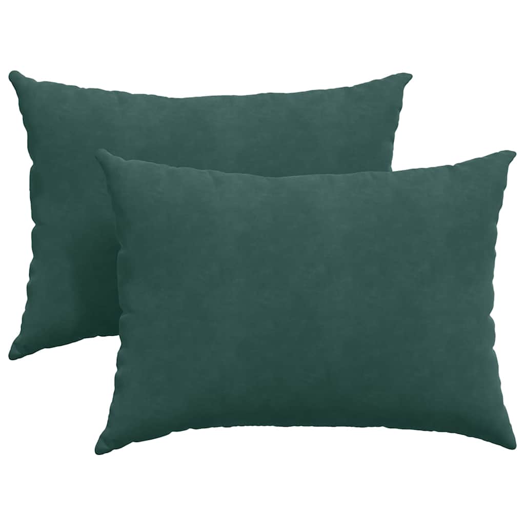 Sofakuddar 2 st Mörkgrön 70 x 50 cm Kordread tyg