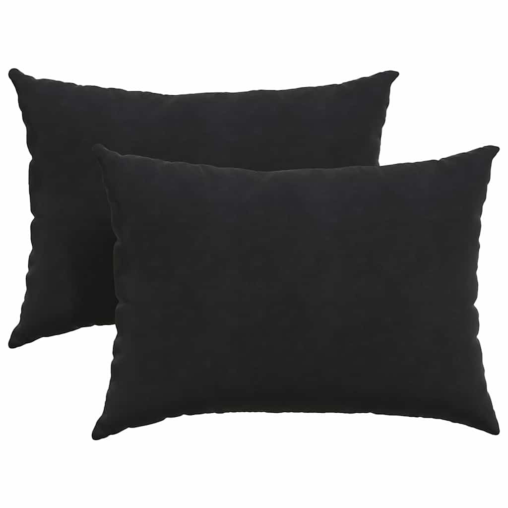 Sofakuddar 2 pcs Svart 70 x 50 cm Kordread tyg