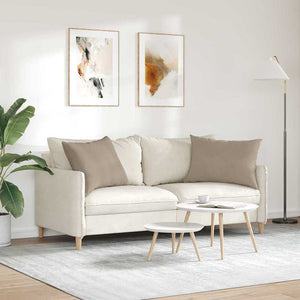 Sofakuddar 2 pcs Taupe 70 x 50 cm tyg