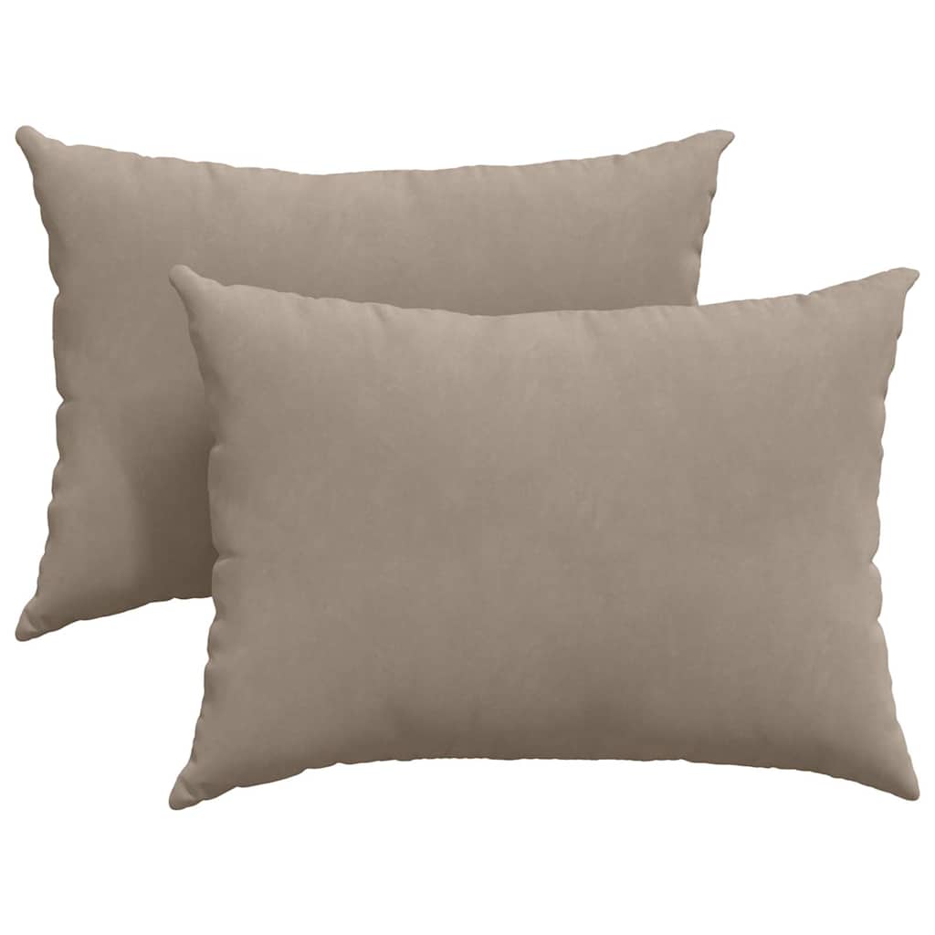 Sofakuddar 2 pcs Taupe 70 x 50 cm tyg