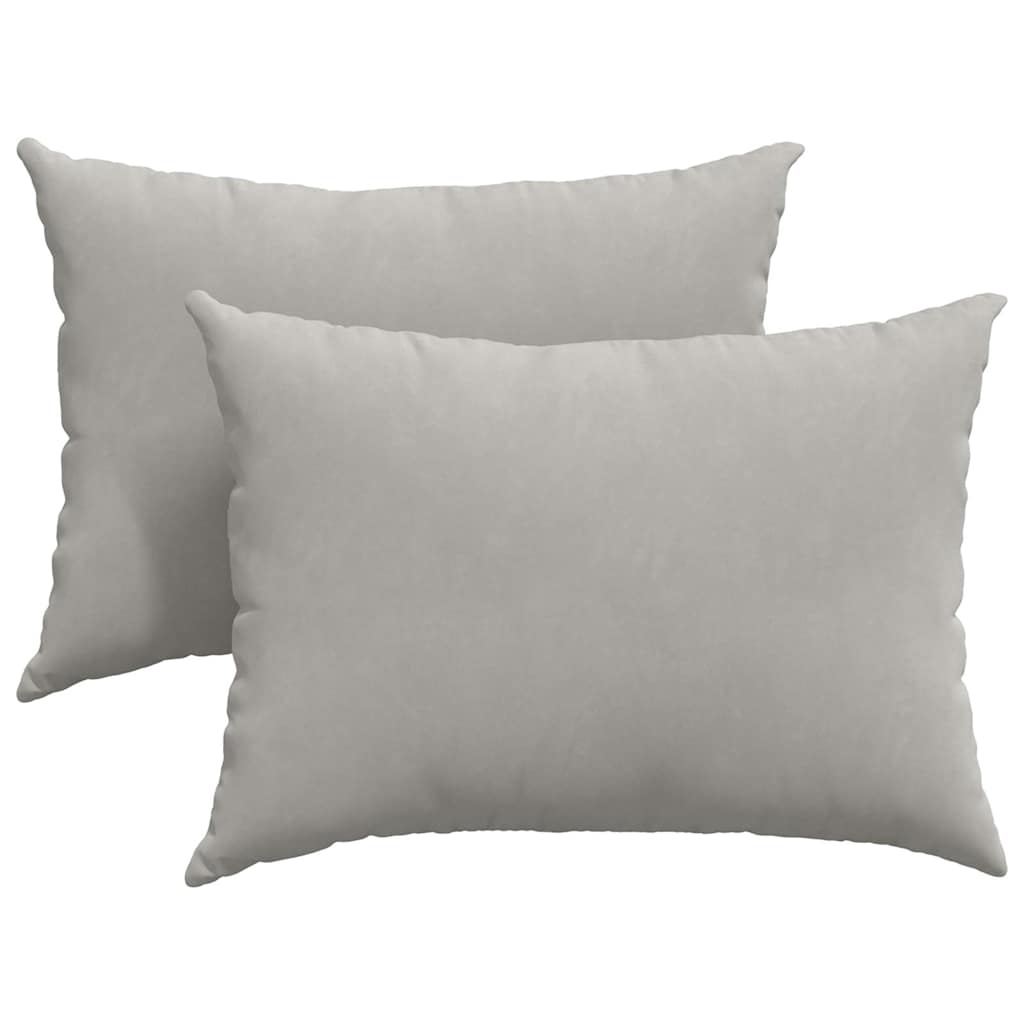 Sofakuddar 2 pcs Ljusgrå 70 x 50 cm tyg