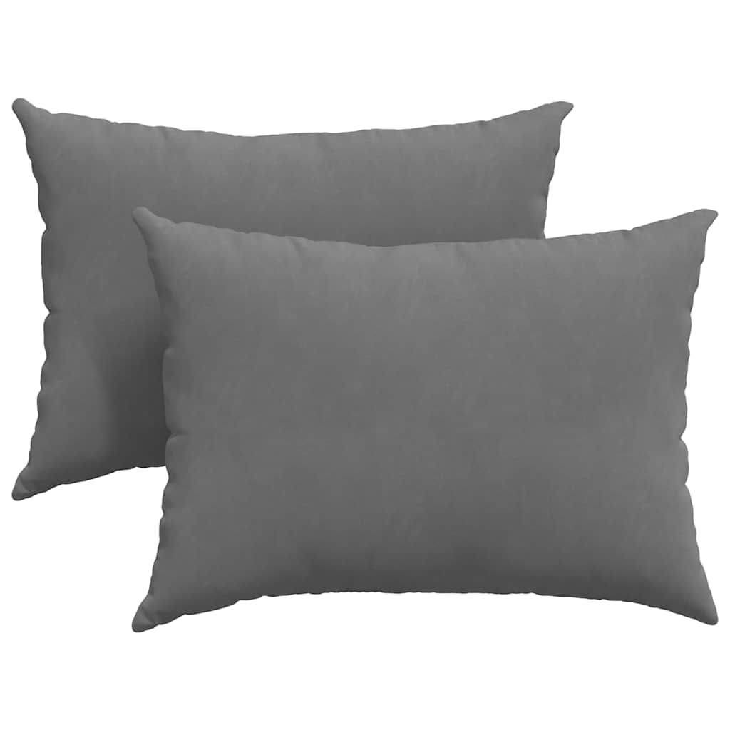 Sofakuddar 2 pcs Mörkgrå 70 x 50 cm tyg
