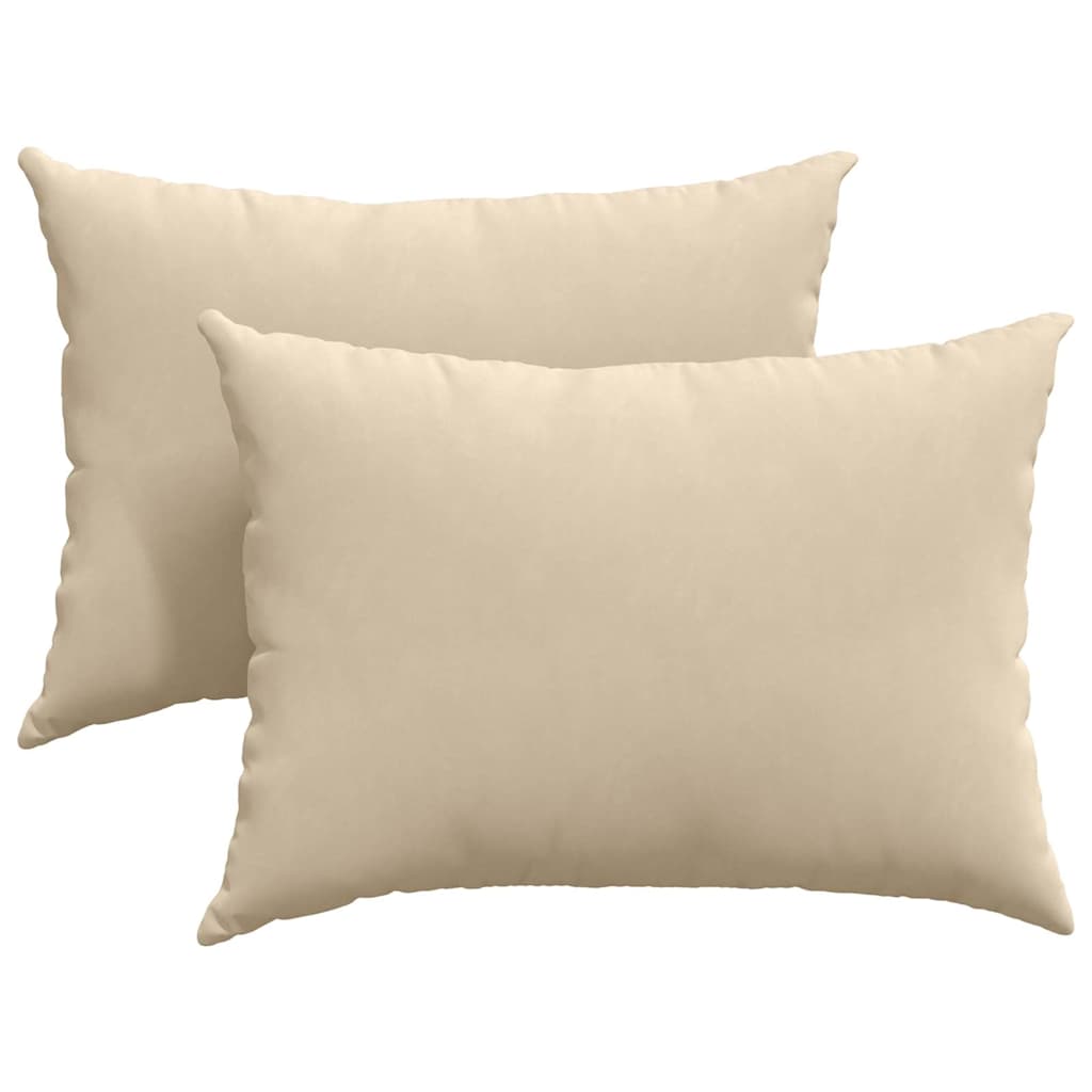 Sofakuddar 2 pcs Kräm 70 x 50 cm tyg