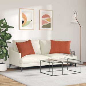 Sofakuddar 2 pcs Röd orange 70 x 50 cm Kordread tyg