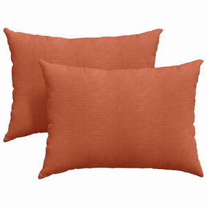 Sofakuddar 2 pcs Röd orange 70 x 50 cm Kordread tyg
