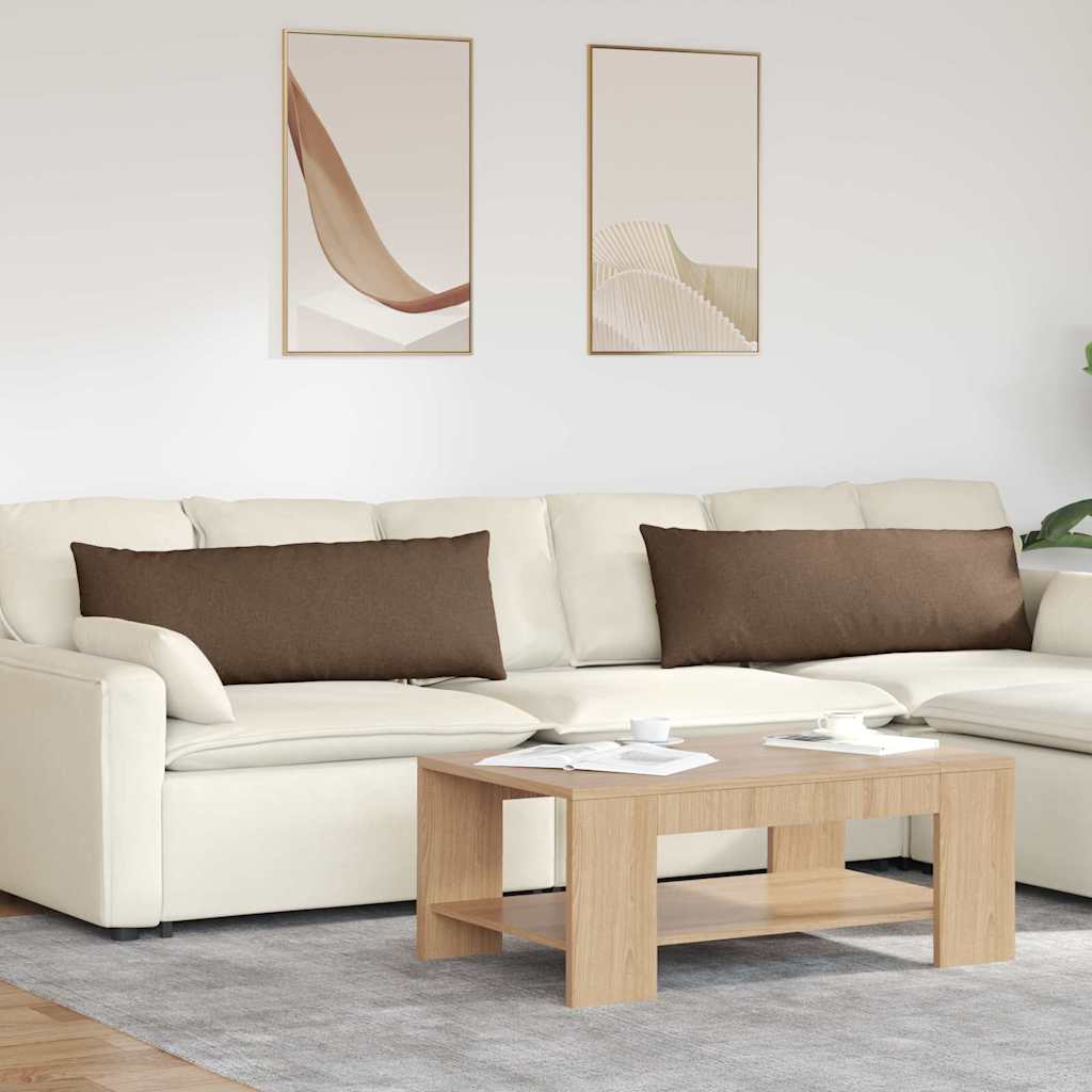 Sofakuddar 2 pcs Brun 120 x 40 cm tyg