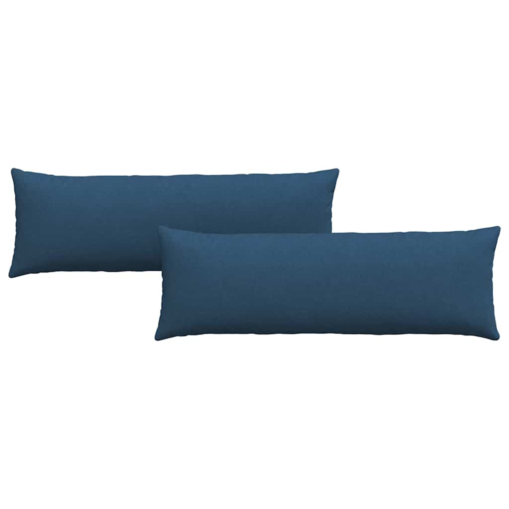Sofakuddar 2 pcs Blå 120 x 40 cm tyg
