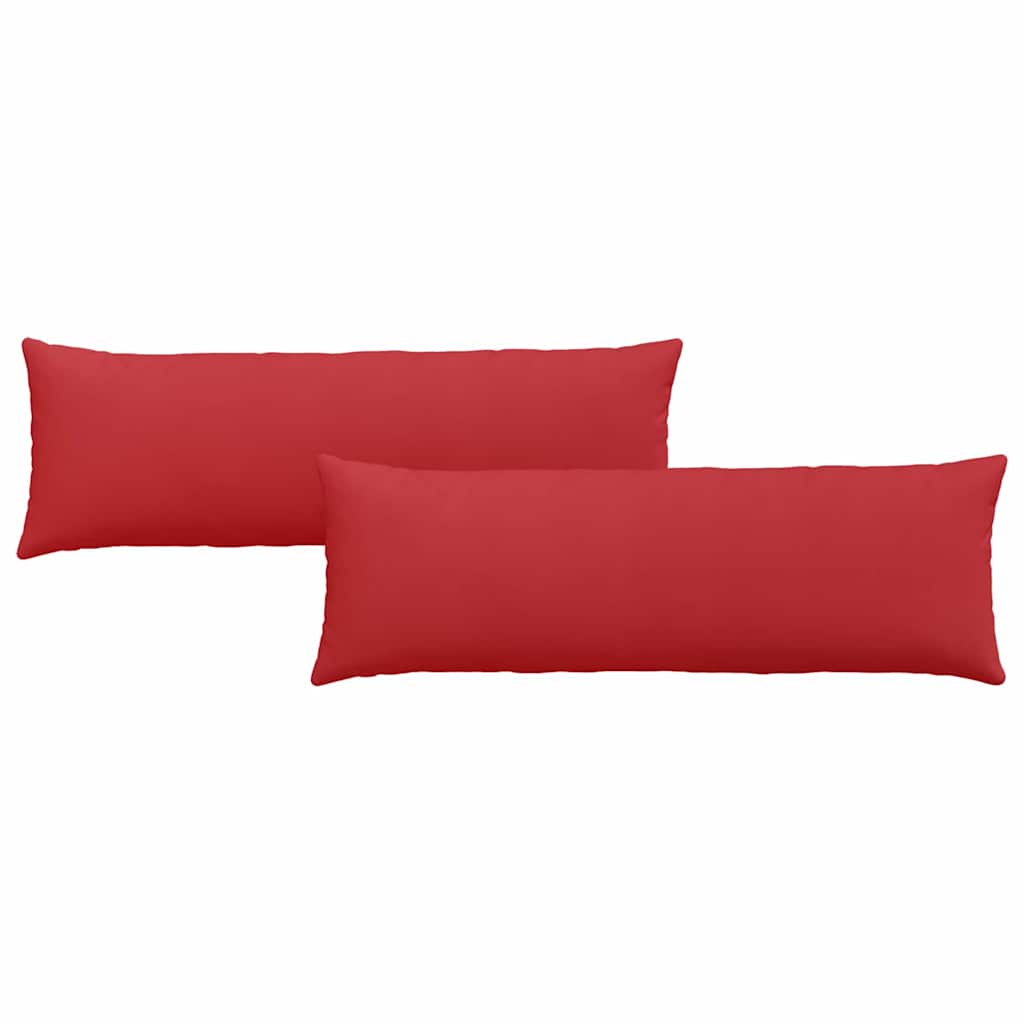Sofakuddar 2 pcs Röd 120 x 40 cm tyg