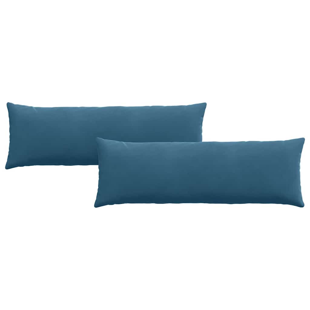 Sofakuddar 2 pcs Blå 120 x 40 cm Kordread tyg