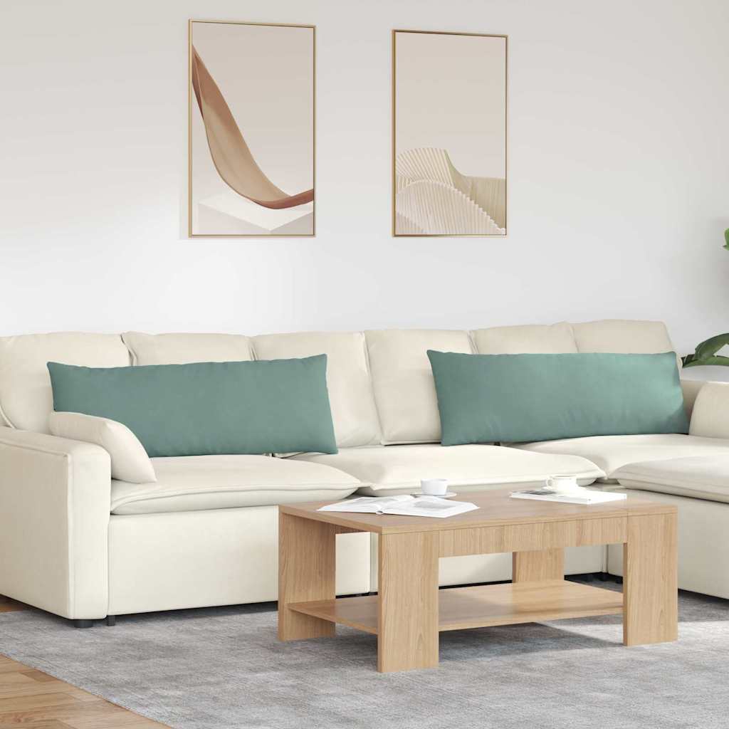 Sofakuddar 2 pcs Havgrön 120 x 40 cm Kordread tyg