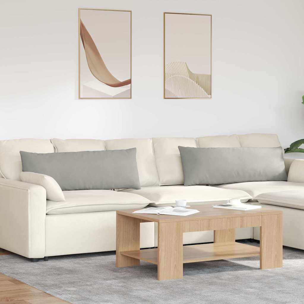 Sofakuddar 2 pcs Ljusgrå 120 x 40 cm tyg
