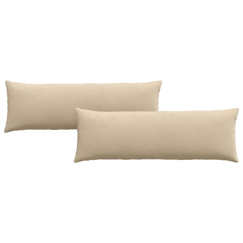 Sofakuddar 2 pcs Kräm 120 x 40 cm tyg
