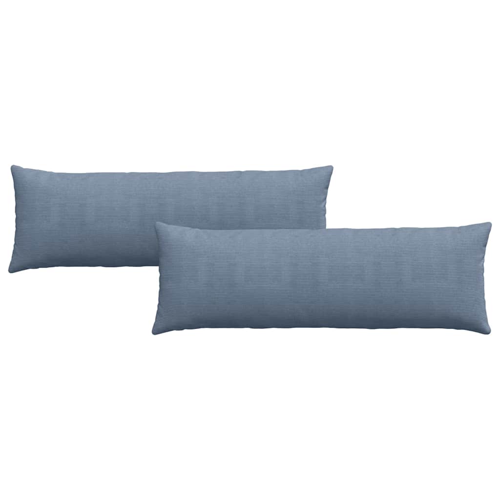 Sofakuddar 2 pcs Blå 120 x 40 cm Kordread tyg