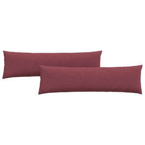 Sofakuddar 2 pcs Vinröd 145 x 40 cm tyg