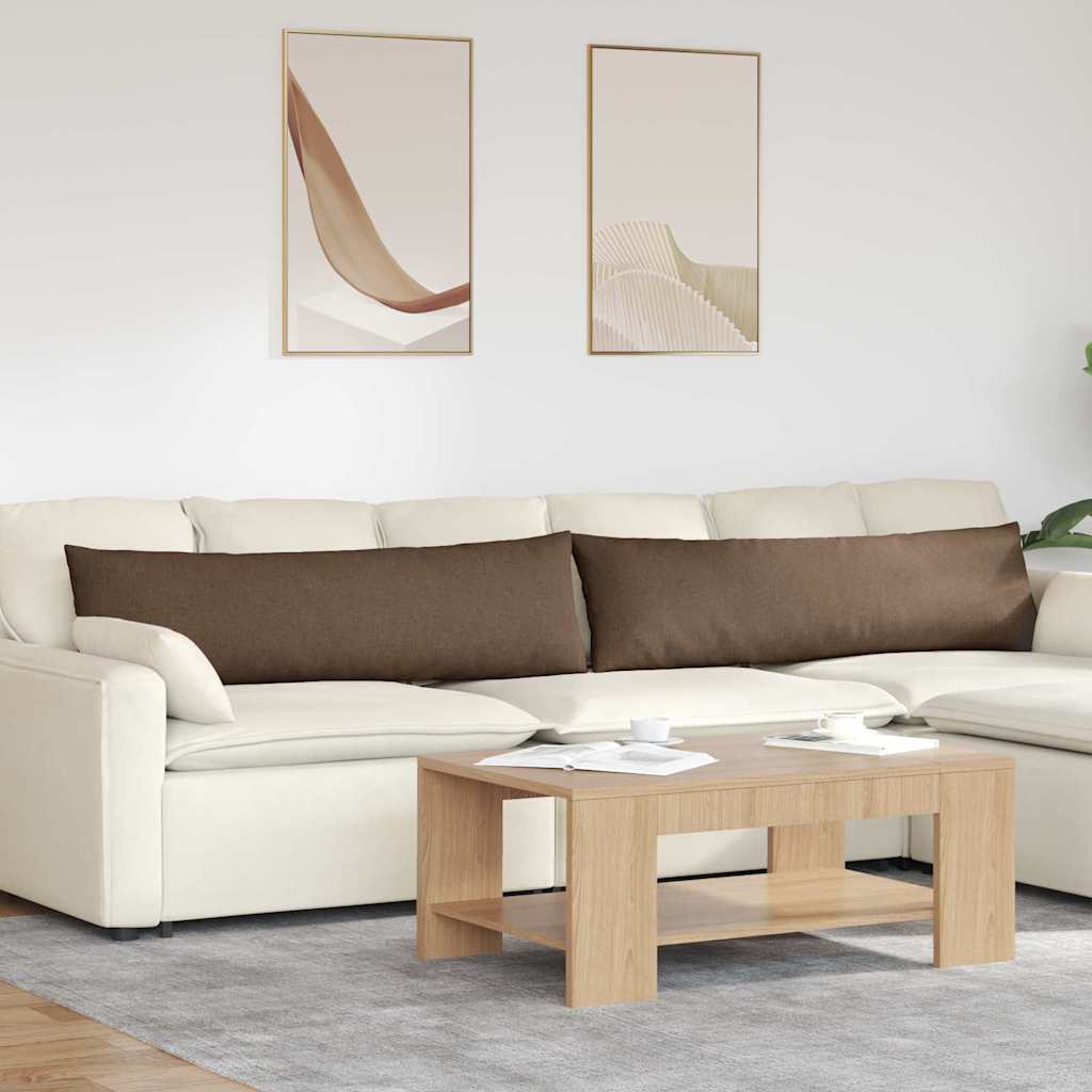 Sofakuddar 2 pcs Brun 145 x 40 cm tyg