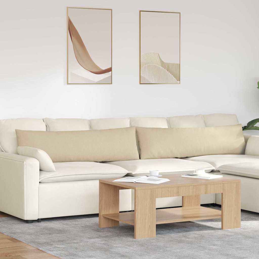 Sofakuddar 2 pcs Kräm 145 x 40 cm tyg