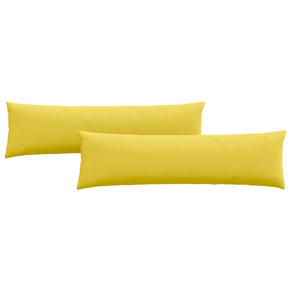 Sofakuddar 2 pcs Ljusgul 145 x 40 cm tyg