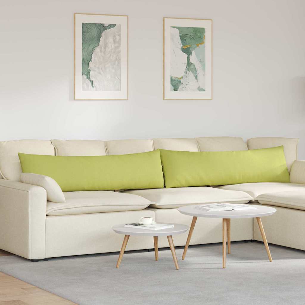 Sofakuddar 2 pcs Ljusgrön 145 x 40 cm tyg