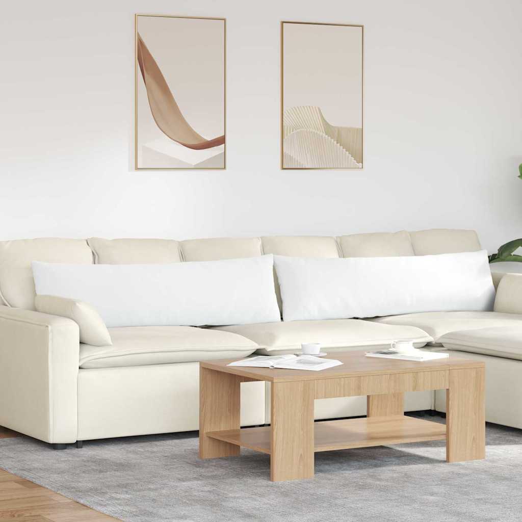 Sofakuddar 2 pcs Vit 145 x 40 cm tyg