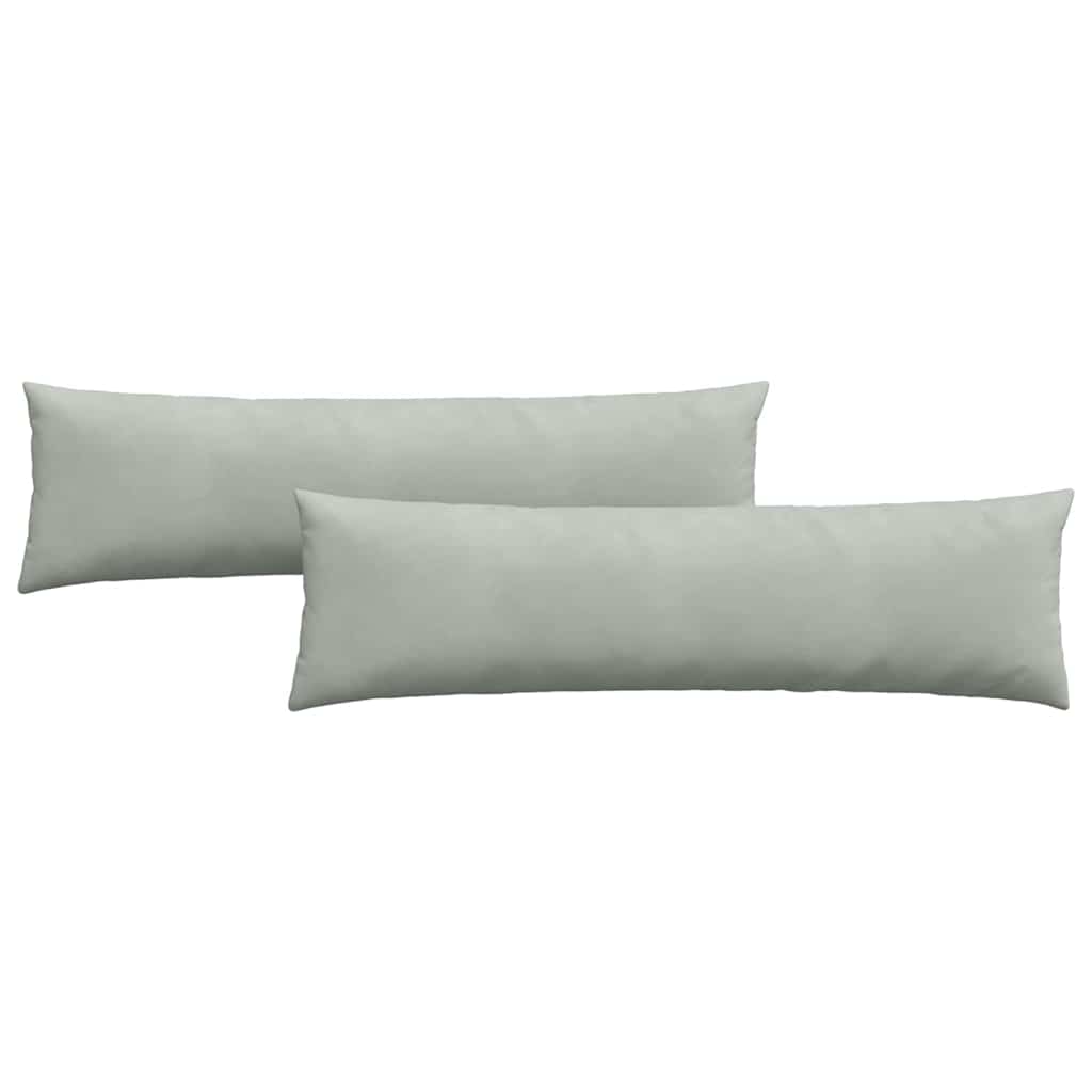 Sofakuddar 2 pcs Ljusgrå 145 x 40 cm Kordread tyg