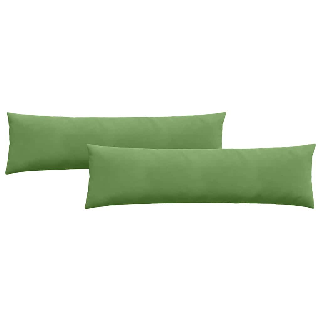 Sofakuddar 2 pcs Ljusgrön 145 x 40 cm Kordread tyg