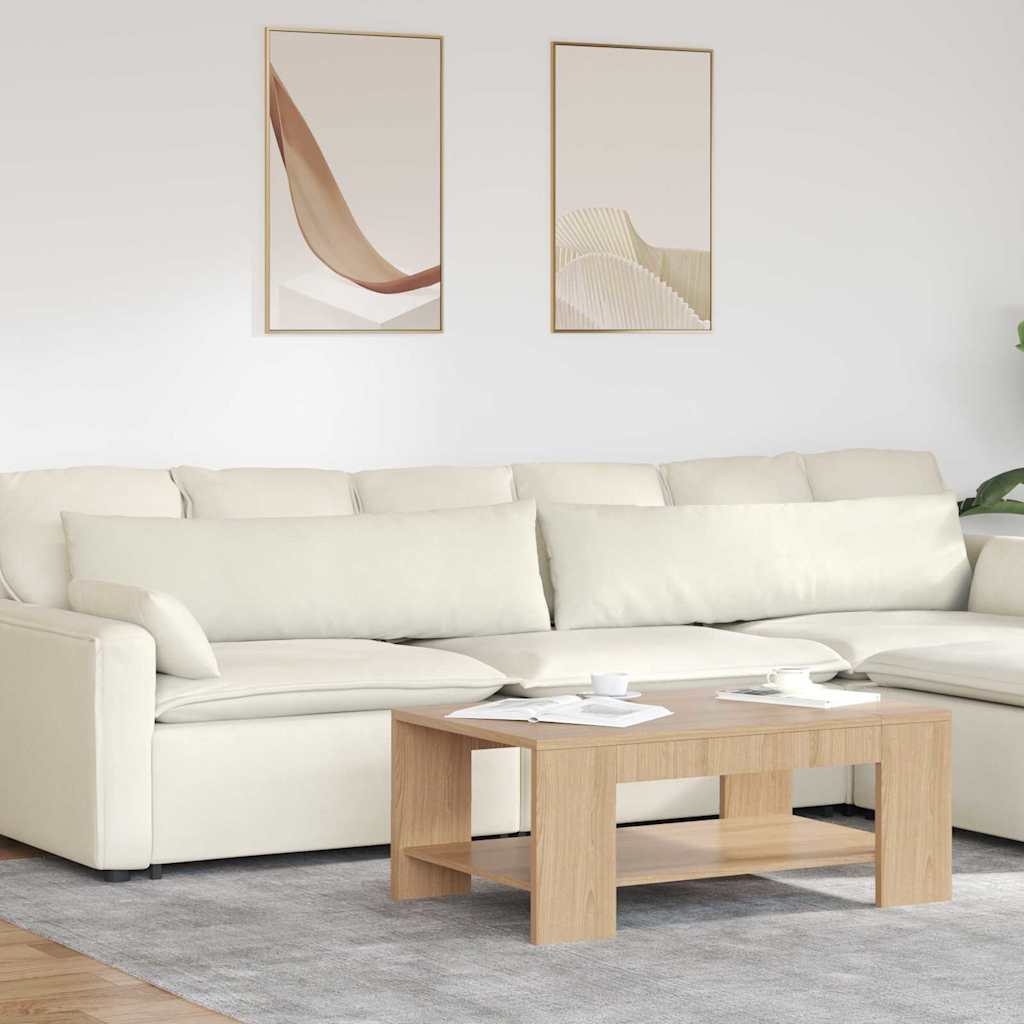 Sofakuddar 2 pcs Kräm 145 x 40 cm Kordread tyg